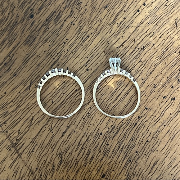 14K Solid Yellow Gold .75 CT Natural Diamond Ring Set Size 6 3/4 - Picture 7 of 8